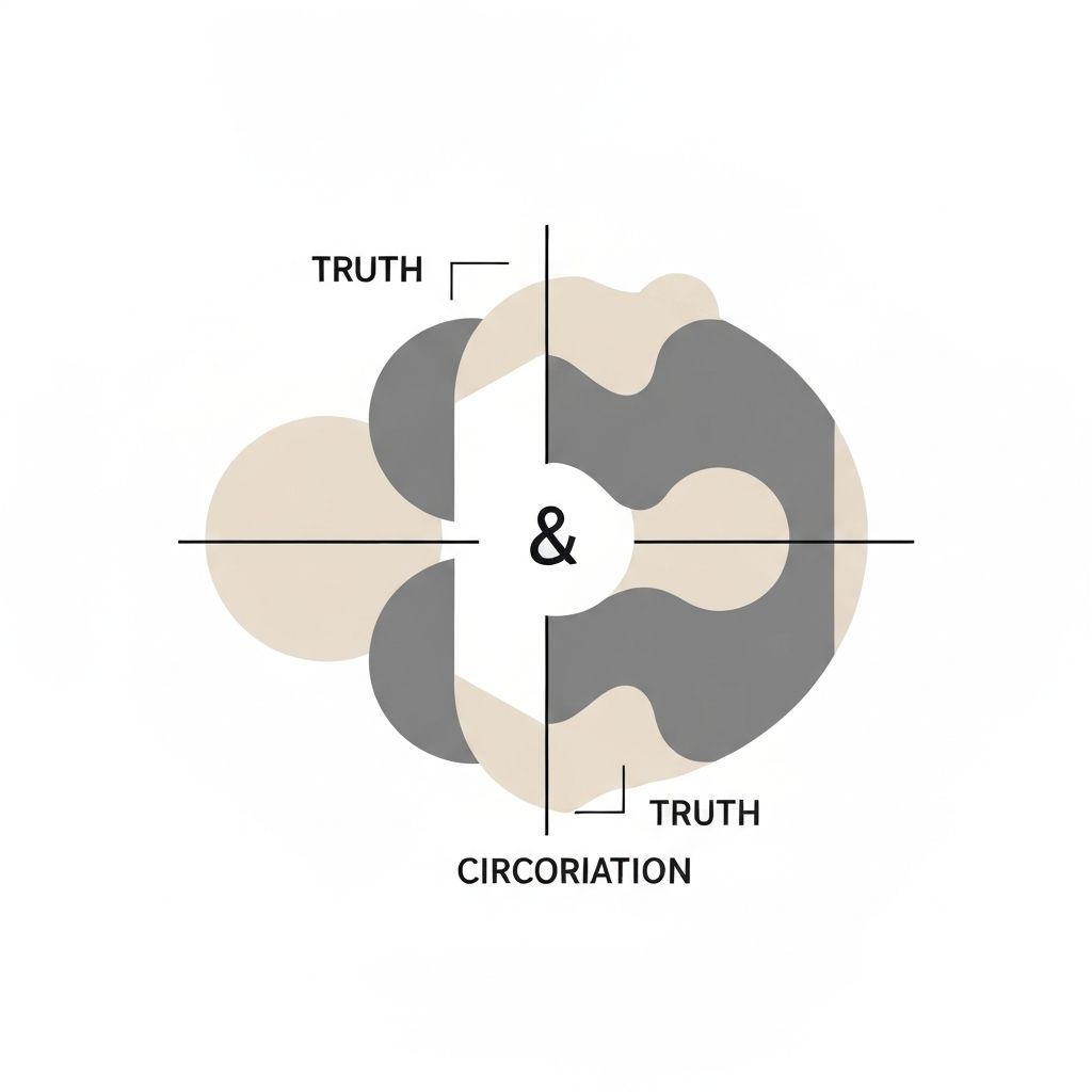 Abstract illustration representing truth and misconception